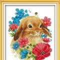 Rabbit among flowers (/)