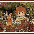 Little boy with rabbit (/)
